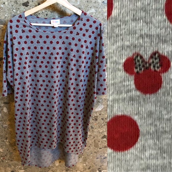 Hidden Minnie Mouse Polka Dot Lularoe Irma - Picture 2 of 7